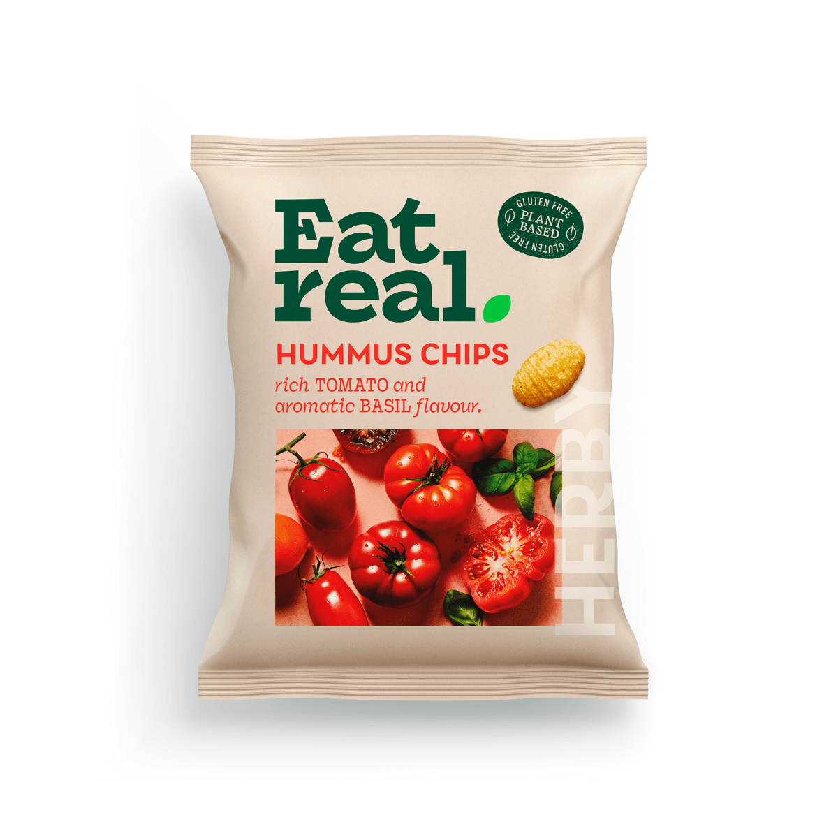 Eat Real hummus chips s príchuťou paradajky a bazalky 45 g