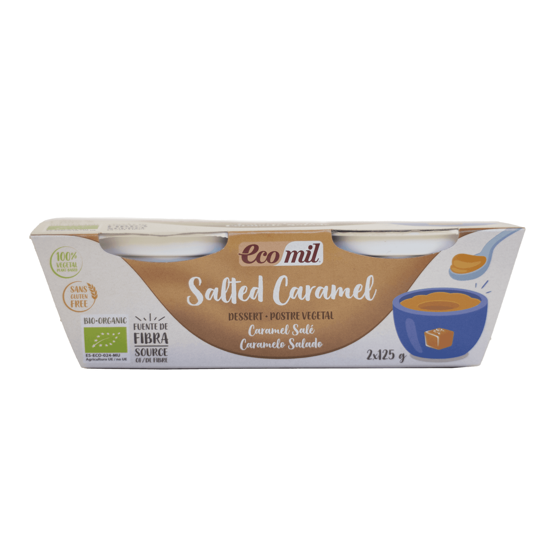 Ecomil bio dezert soľný karamel 2x125g 250 g