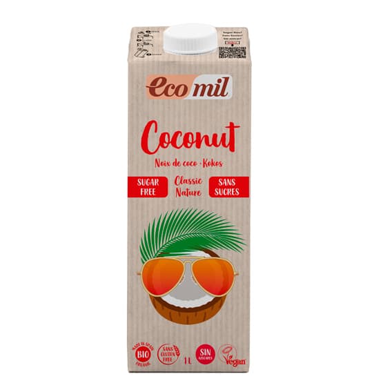 Ecomil Bio Kokosový Nápoj Klasik Bez Cukru 1000 ml
