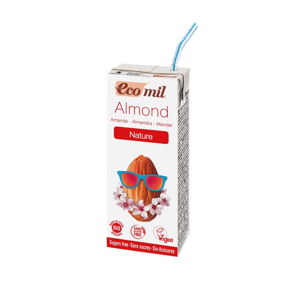 EcoMil Bio mandľový nápoj Nature bez cukru 200 ml