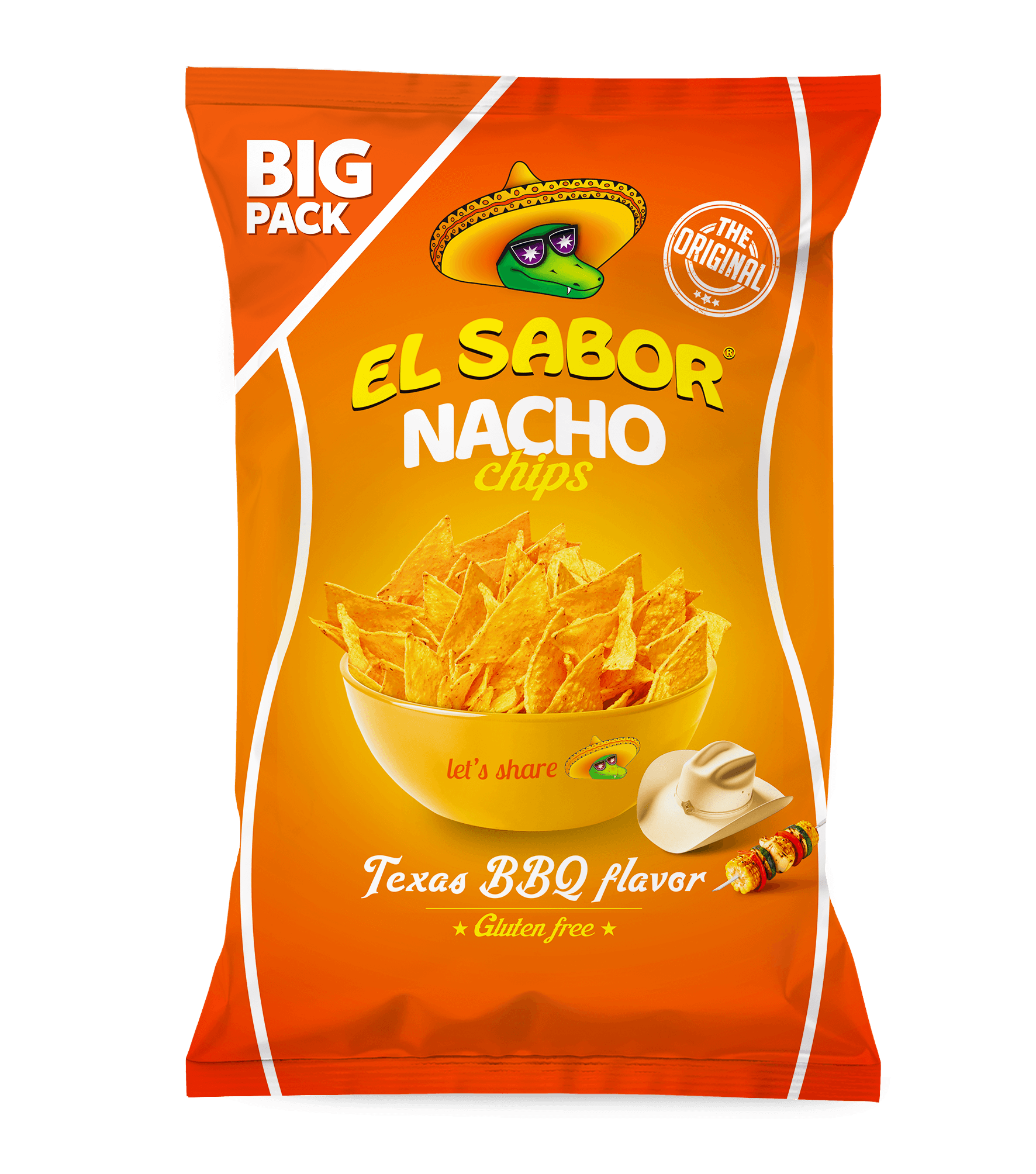 El sabor big nacho chips bezlepkové texas bbq 180 g