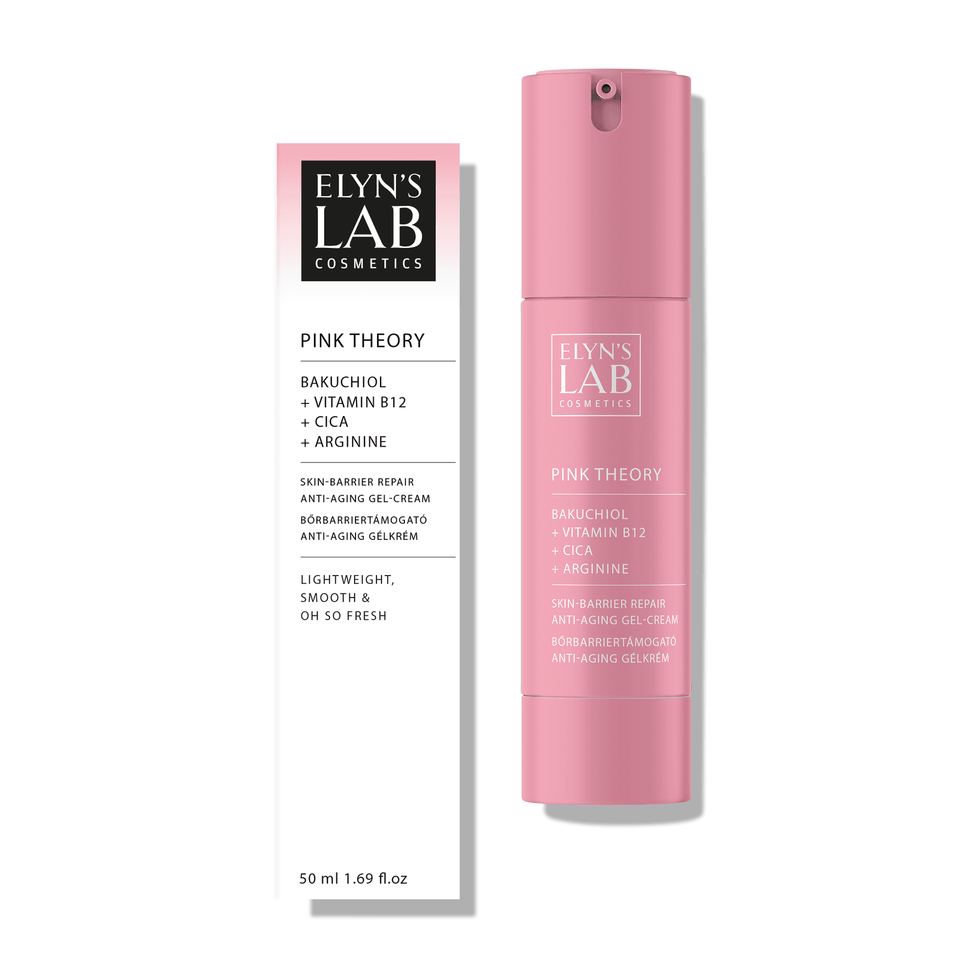 Elyn's Lab pink theory podporný gélový krém pre bariéru pleti s bakuchiolom a vitamínom B12 50 ml