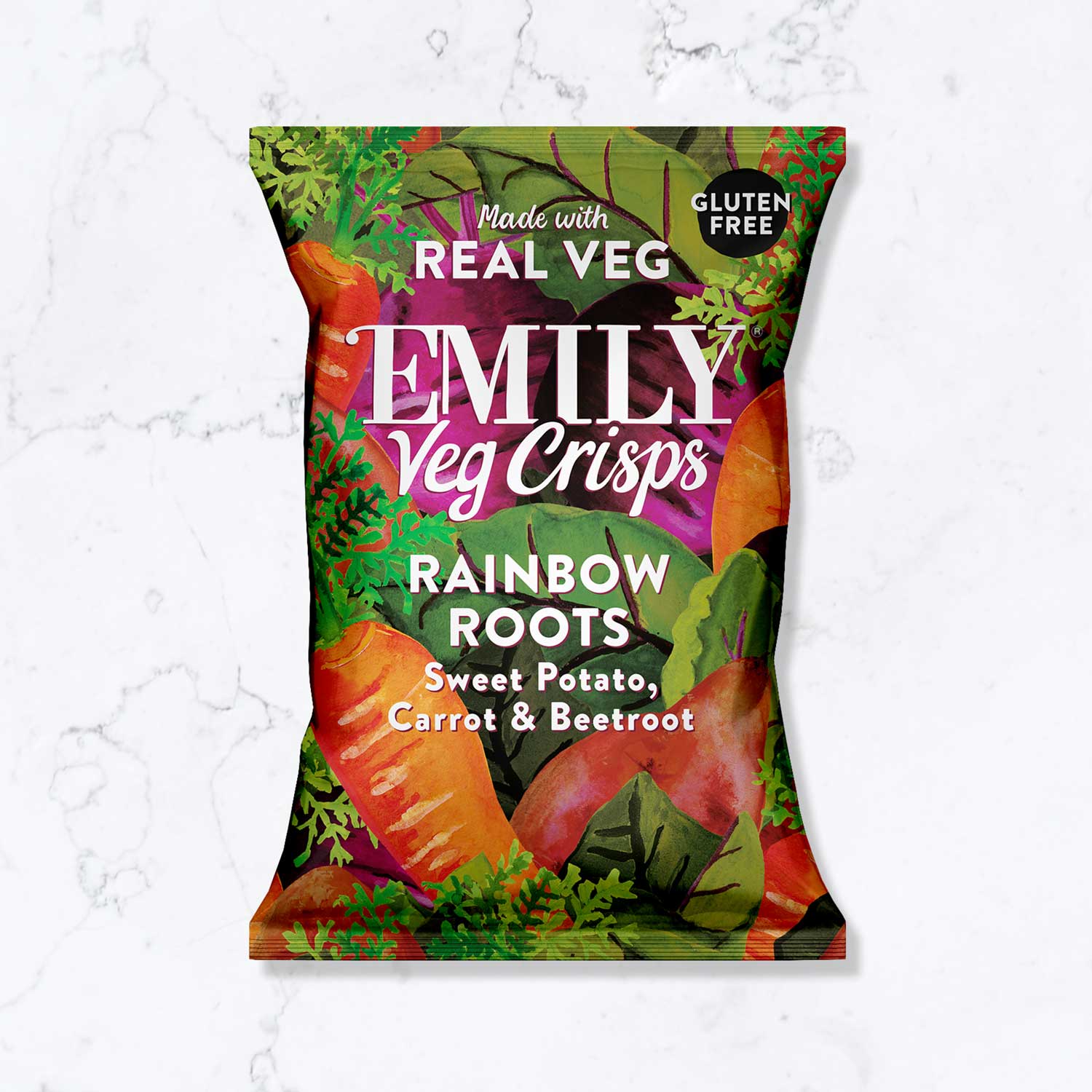 Emily / Veg Crips / Farebne rezané koreňová zelenina bez gluténu 30 g
