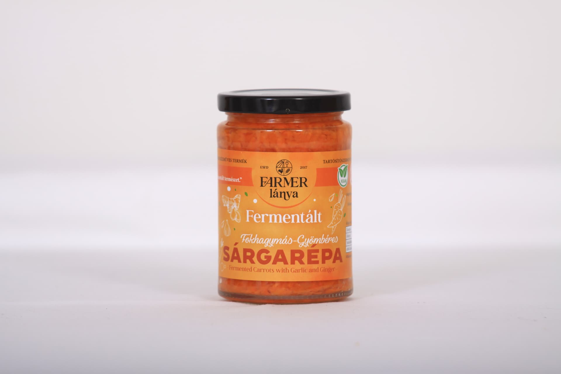 Farmer Lánya fermentovaná cesnakovo-gingerová mrkva 370 ml