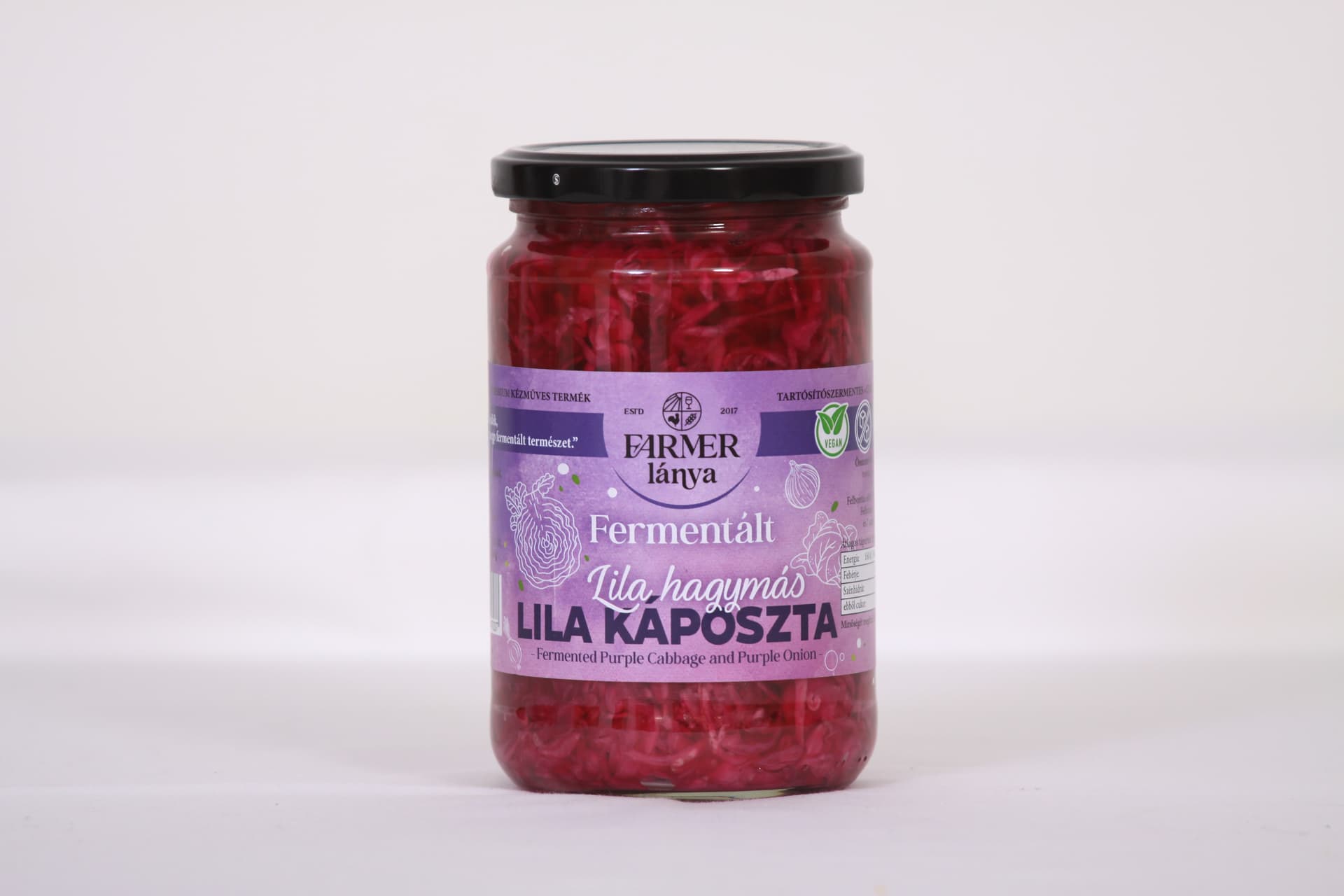Farmer Lánya fermentovaná červená kapusta s červenou cibuľou 720 ml