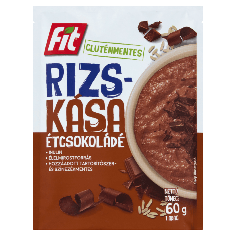 Fit raňajková ryža s inulínom a jedálenská čokoláda 60 g