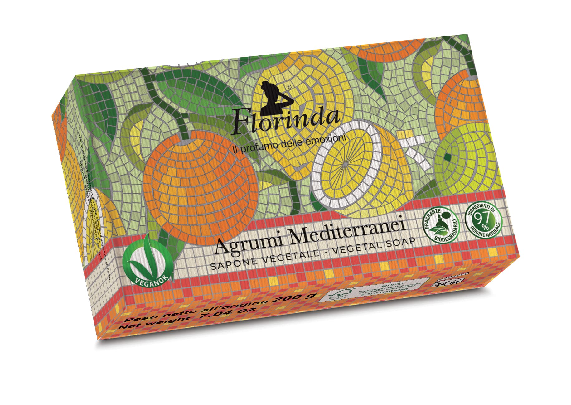 Florinda mozaikové mydlo s vôňou stredomorských citrusov 200 g - 90967