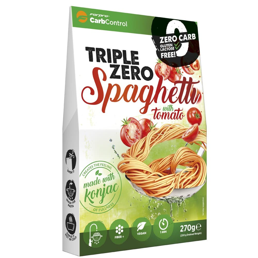 Forpro nulové kalorické cestoviny - špagety s paradajkami bez cukru/tukov/laktózy/gluténu/sóje 270 g
