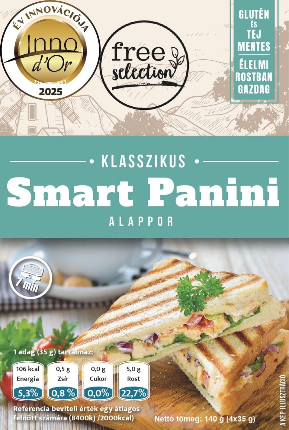 Free selection klasický smart panini základný prášok 4x35g 140 g