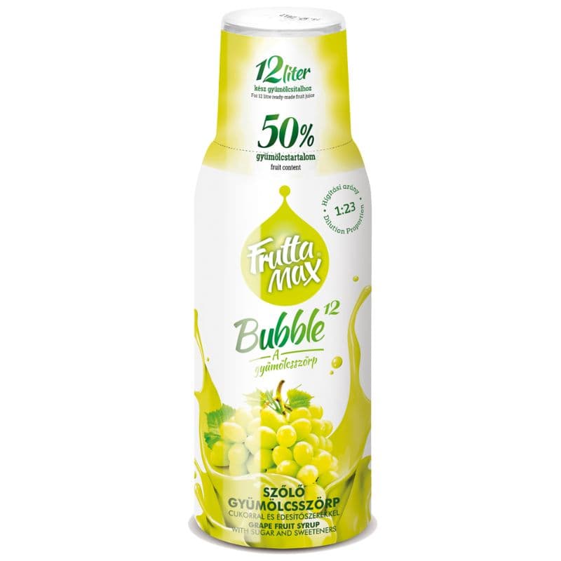 FruttaMax Bubble 12 hroznový ovocný sirup 500 ml