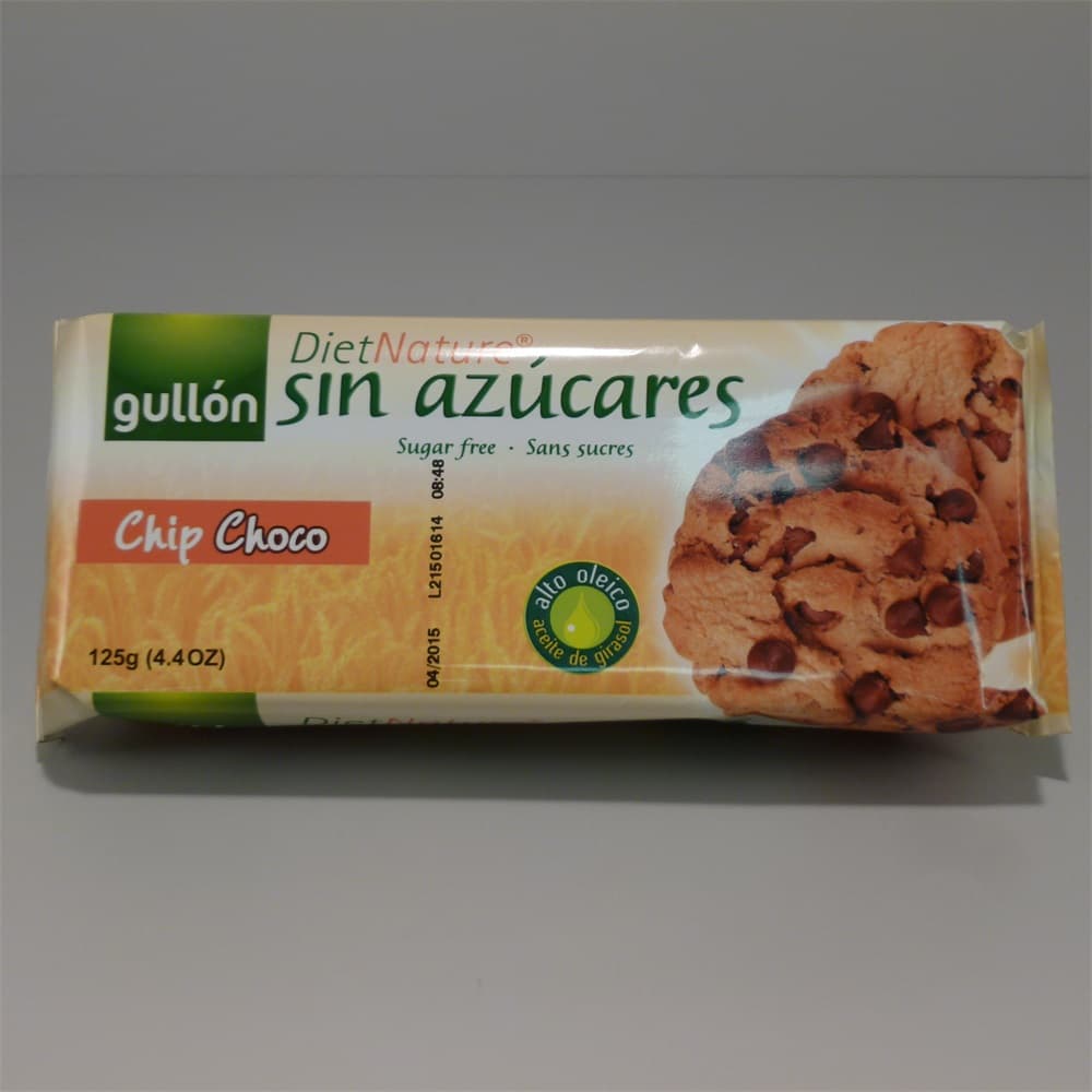 Gullón, sušienky s čokoládovými kúskami a sladidlom 125 g