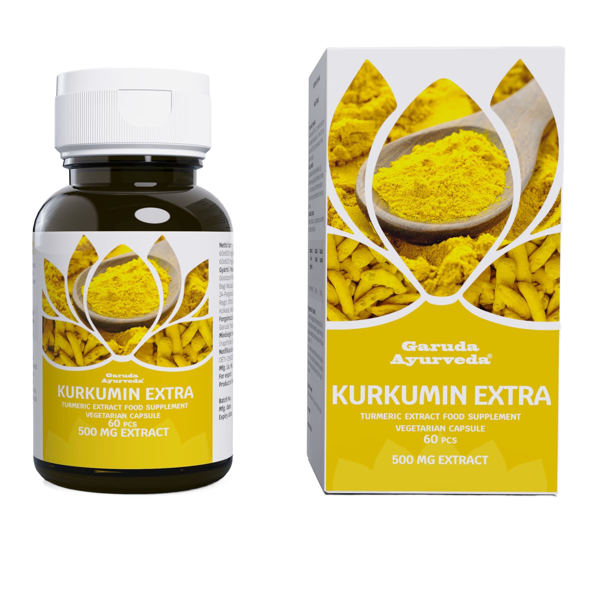 Garuda ayurveda kurkumin extra vegetariánske kapsuly 60 ks