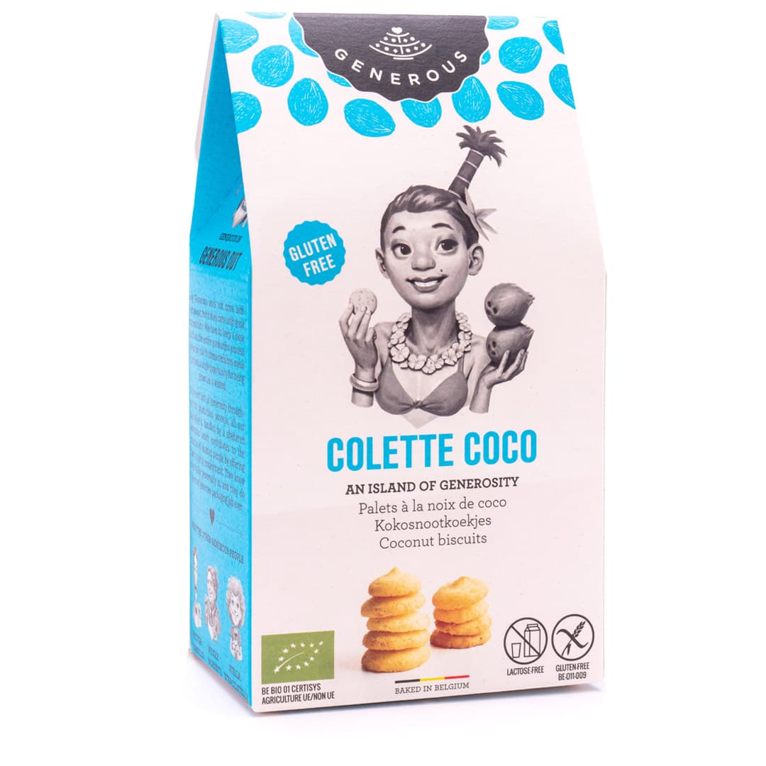 Generous colette coco bezlepkové kokosové sušienky 100 g