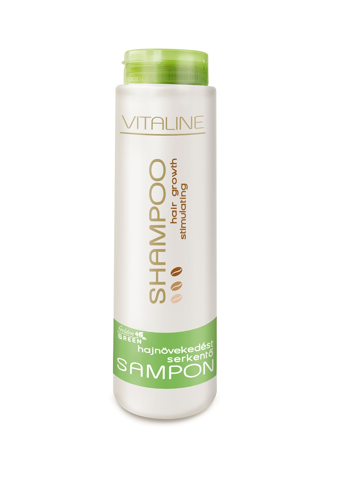 Golden Green kofeínový šampón na podporu rastu vlasov 250 ml