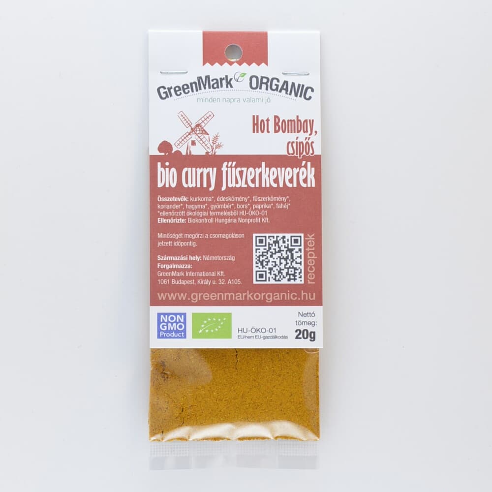 GreenMark Organic Pálivé bio kari korenie Hot Bombay 20 g - 40794