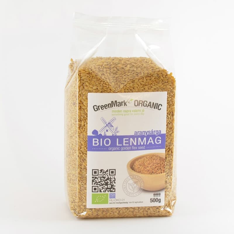 GreenMark Organické Bio Zlatisté Ľanové Semienka 500 g