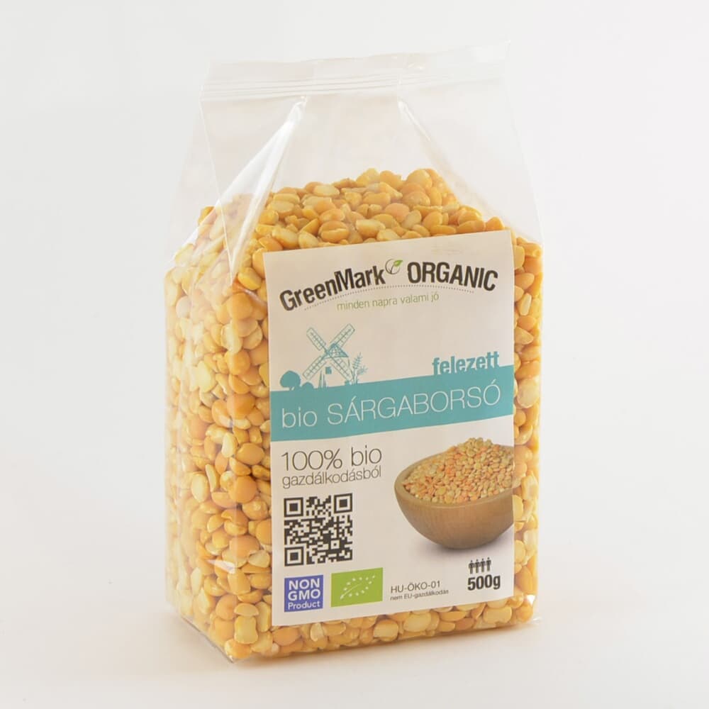 GreenMark Organic Bio Žltý lúpaný hrach 500 g