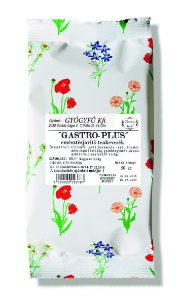 Gyógyfű Gastro-Plus čajová zmes na podporu trávenia 50 g