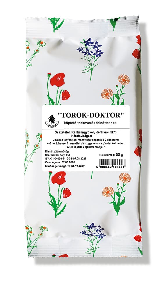 Gyógyfű torok-doktor (expektorant pre dospelých) čajová zmes 50 g