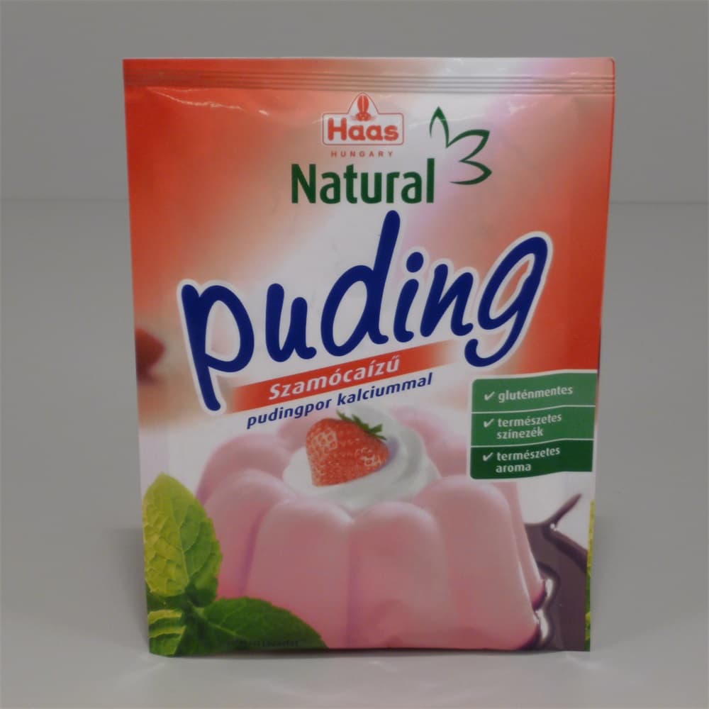 Haas prírodný pudingový prášok s jahodovou príchuťou 40 g
