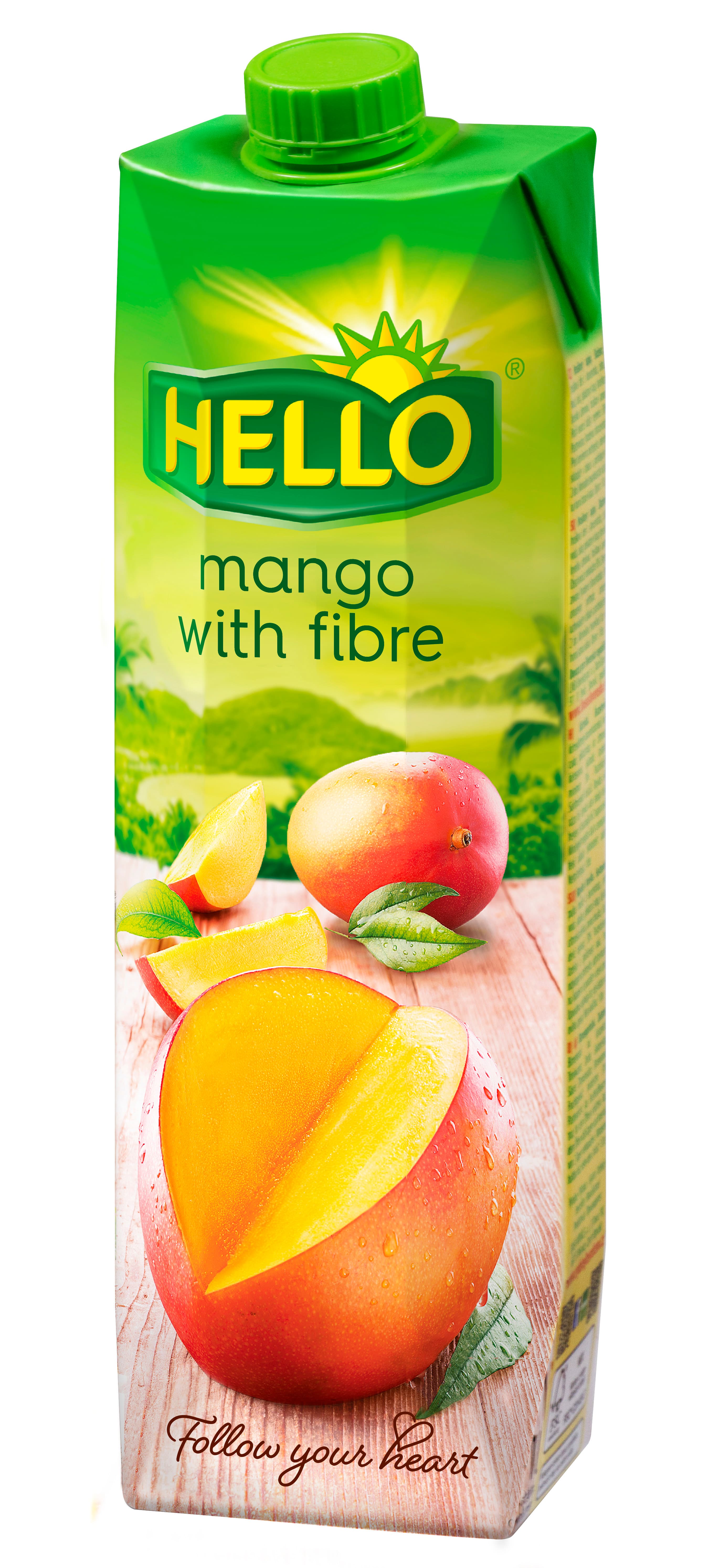 Hello mango ovocný nápoj s dužinou 25 % obsah ovocia 1000 ml