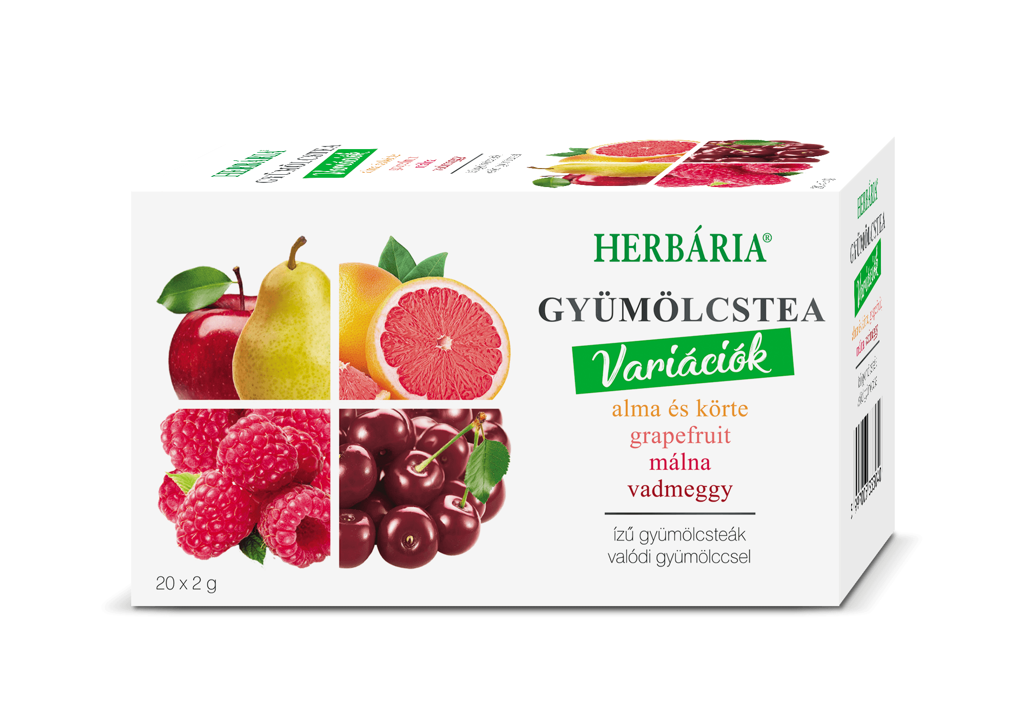 Herbária Ovocný Čajový Mix Jablko-Hruška, Grapefruit, Malina, Divá Čerešňa 40 g - 94411