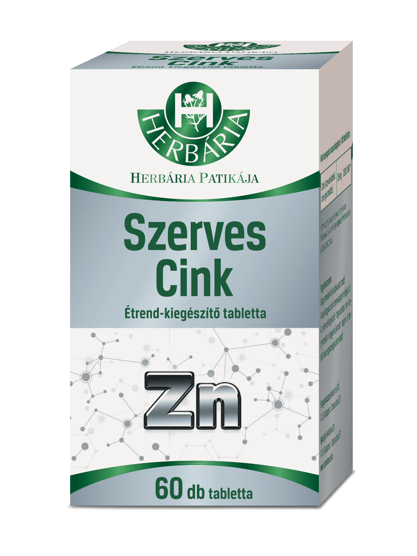 Herbária organický zink doplněk stravy tablety 60 ks