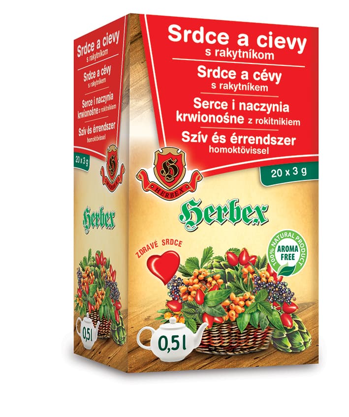Herbex čaj na srdce a cievy 60 g - 40960