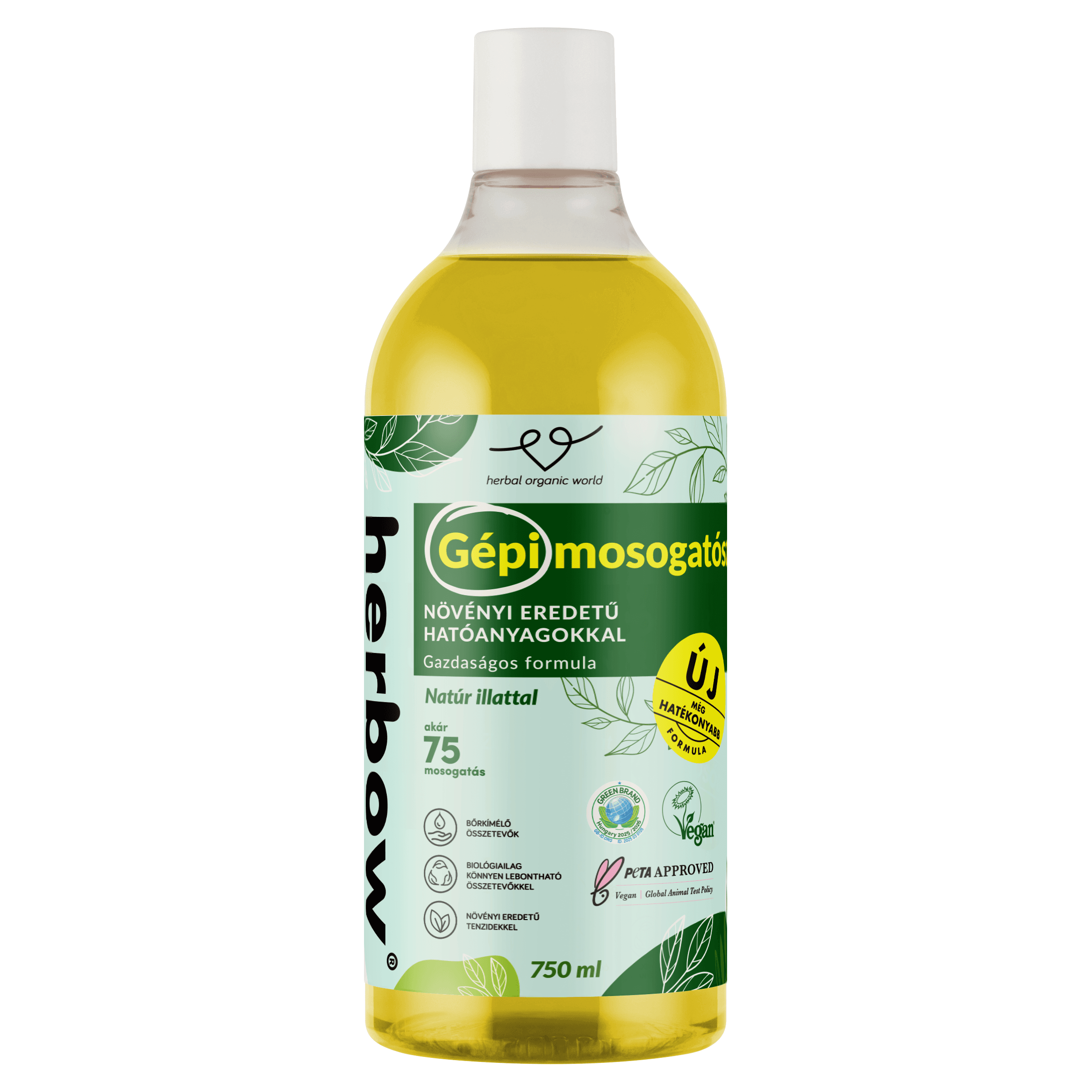 Herbow tekutý prostriedok na umývanie riadu s prírodnou vôňou 750 ml