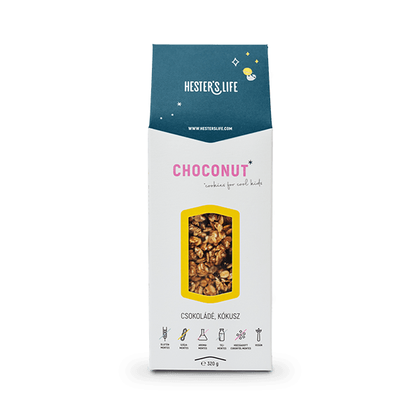 Hester's Life Čokoládovo-kokosová granola cookies 320 g