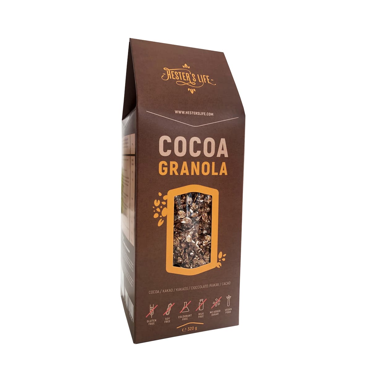 Hesters life Kakaová granola 320 g - 60165