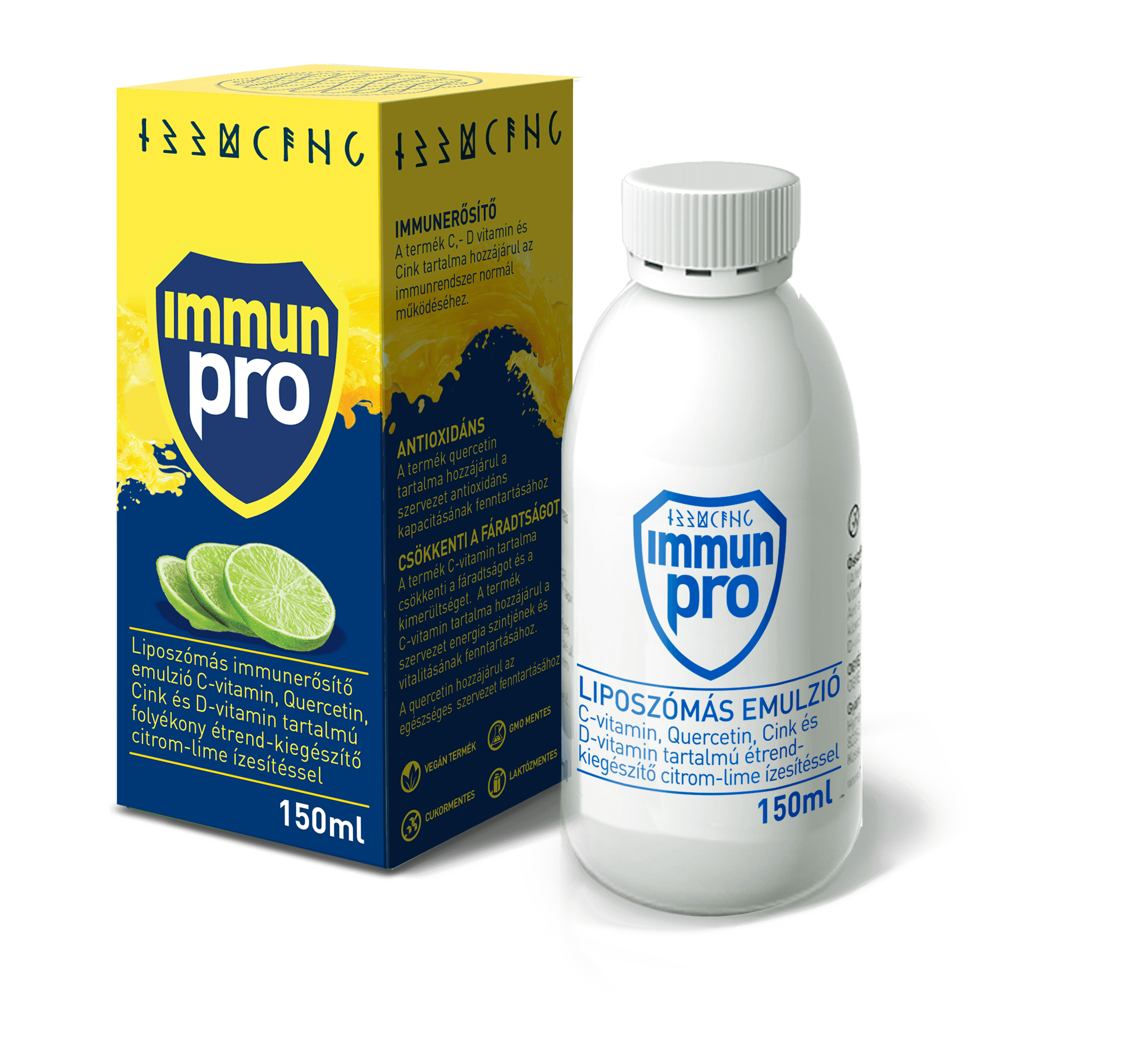 Hymato ImmunPro Lipozomálna Emulzia pre Imunitu s Citrónovo-Limé Príchuťou 150 ml - 85804