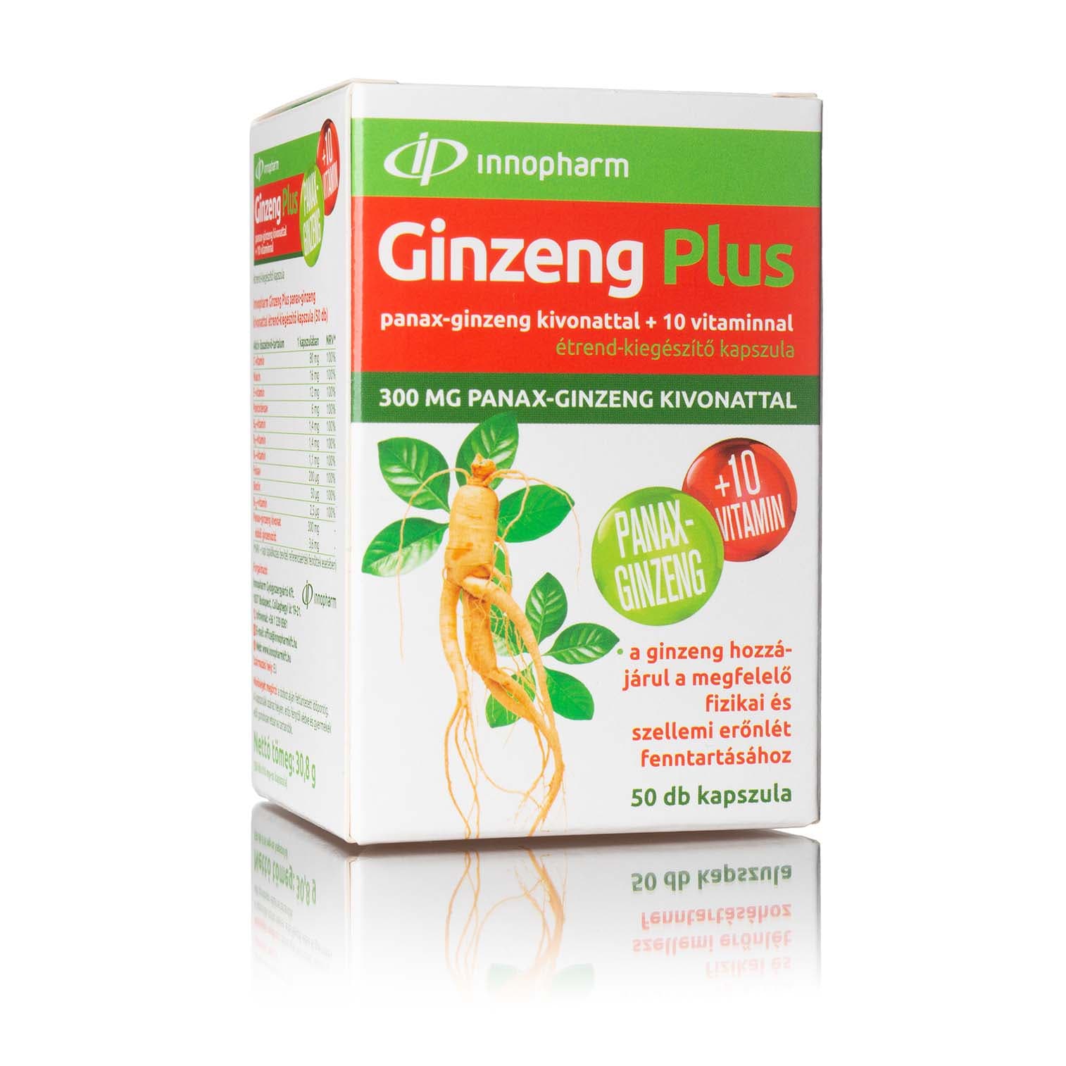 Innopharm ginseng plus s extraktom panax-ginzengu +10 vitamínov 50 ks