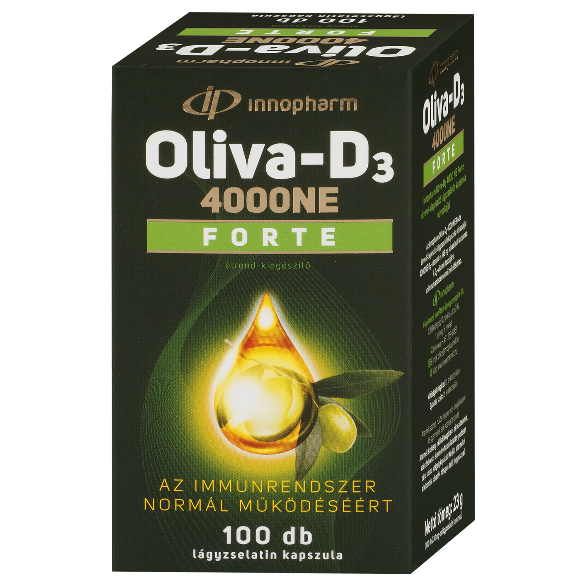 Innopharm oliva-d3 4000ne forte želatínová kapsula 100 ks