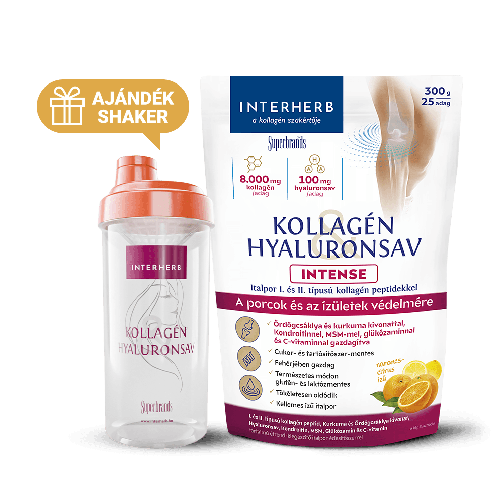 Interherb Kolagén a Kyselina Hyalurónová Intense s pomarančovo-citrusovou príchuťou 300 g - 95910