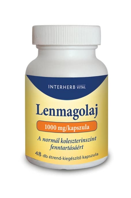 Interherb ľanový olej 1000mg kapsula 48 ks