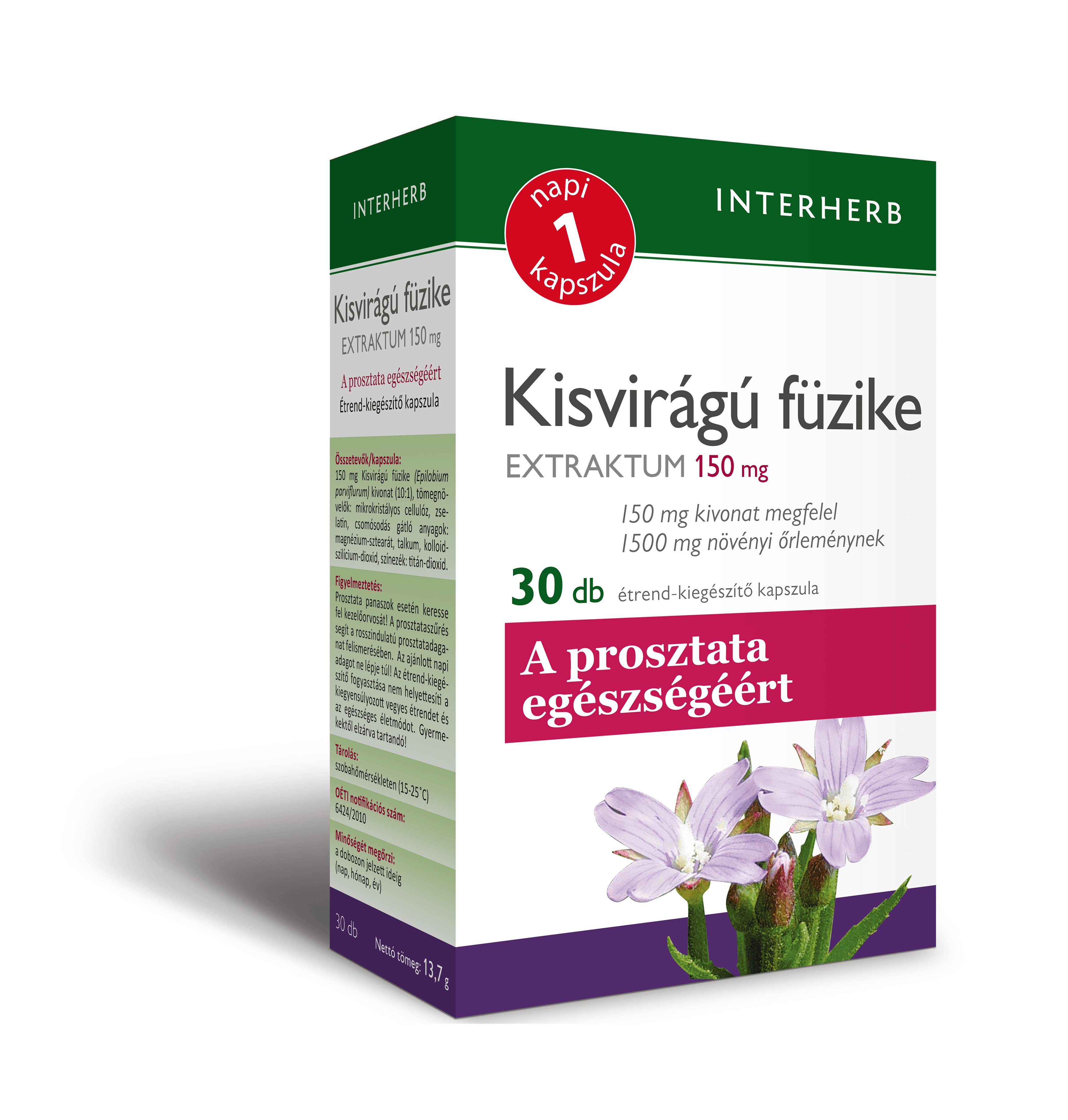 Interherb denná1 výťažok z vŕbovky drobnej kapsula 30 ks