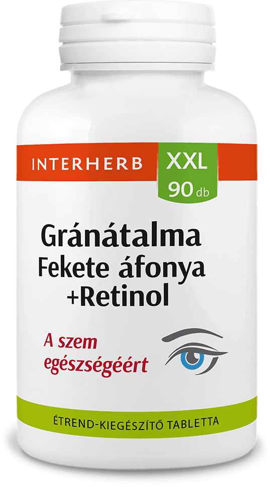 Interherb xxl granátové jablko a čučoriedka+retinol tablety 90 ks