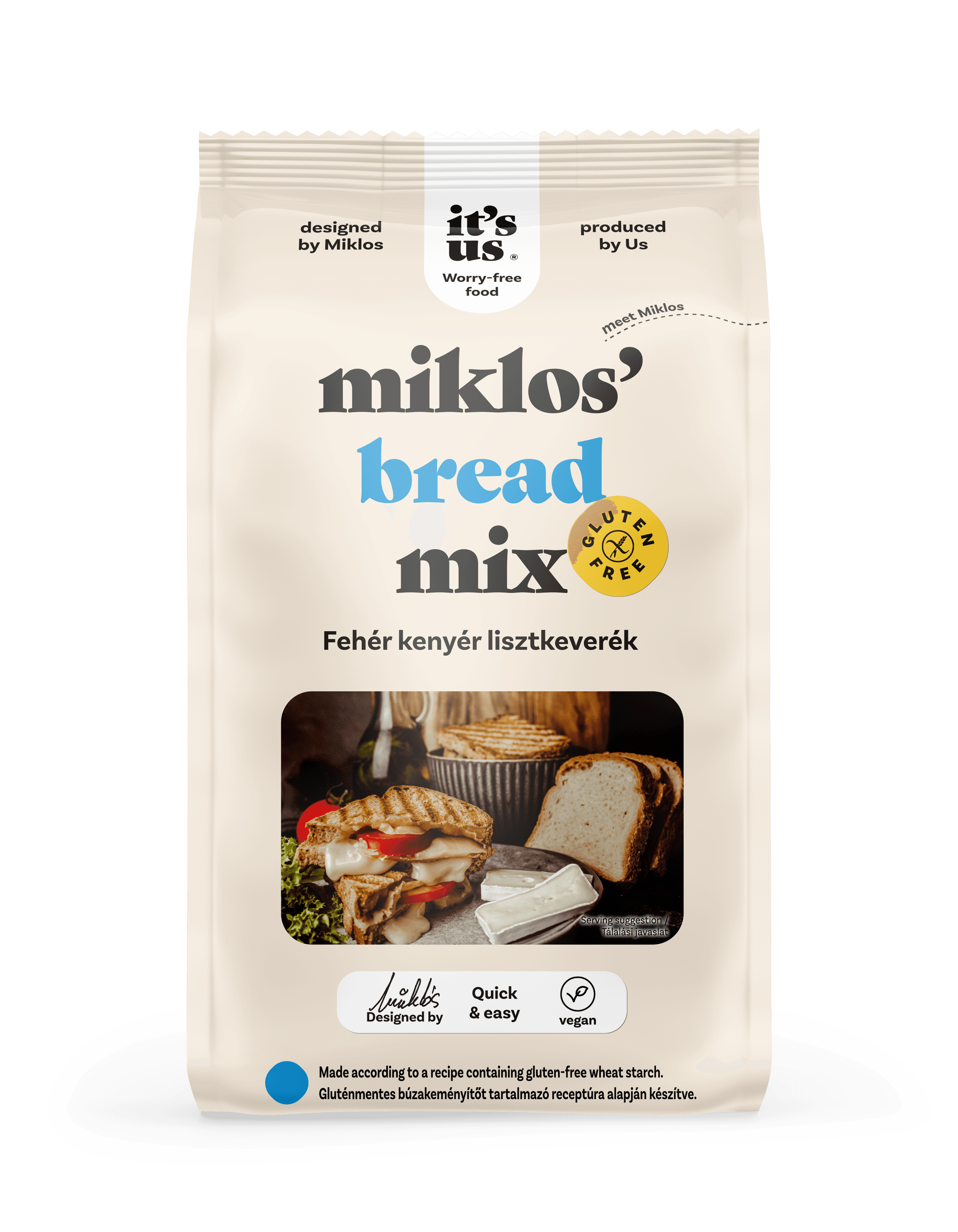 It´s us Miklos' bread mix bezlepková múčna zmes na biely chlieb 1000 g - 82680