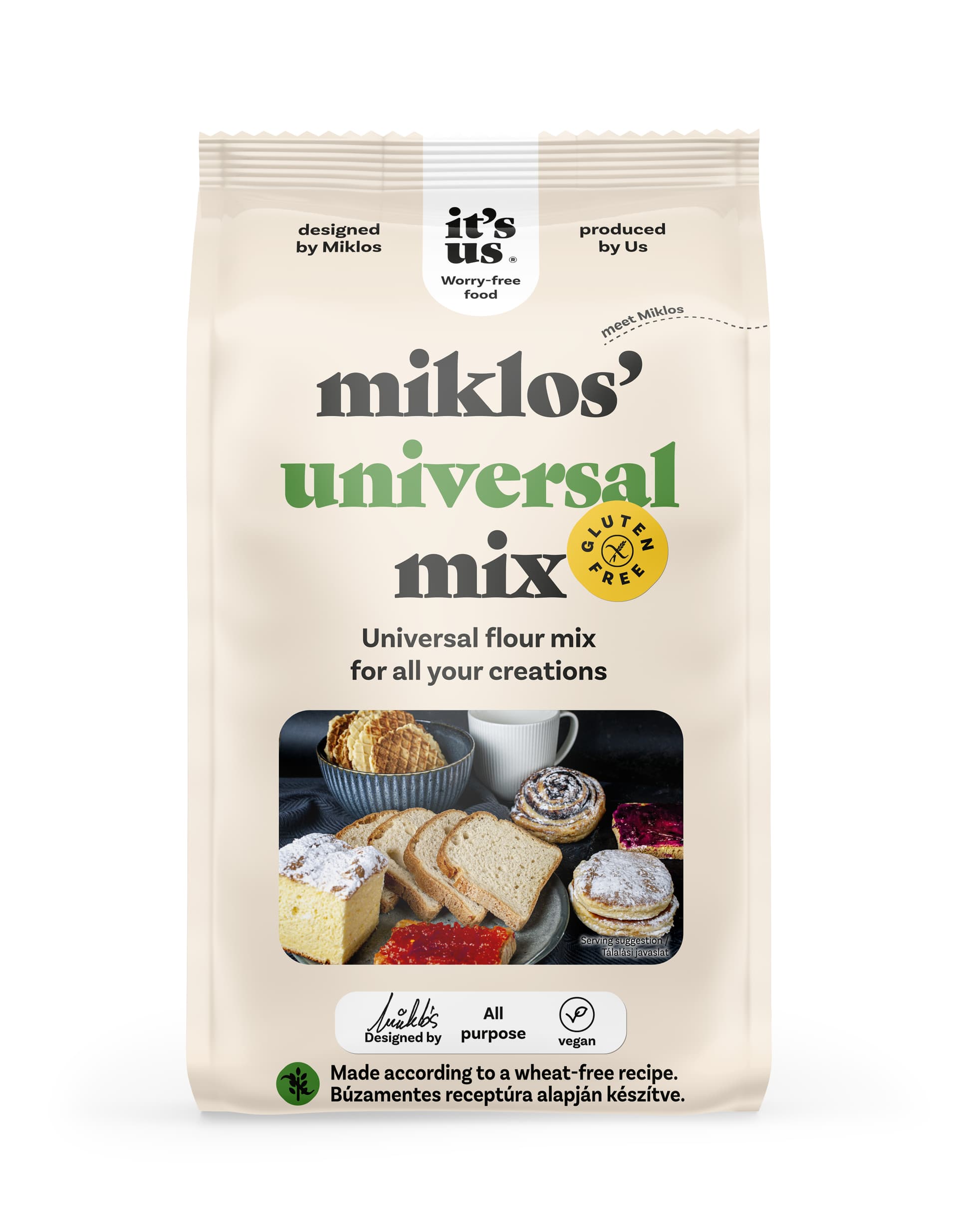 It's us Miklos' bezlepková múčna zmes univerzálna 1000 g - 82048