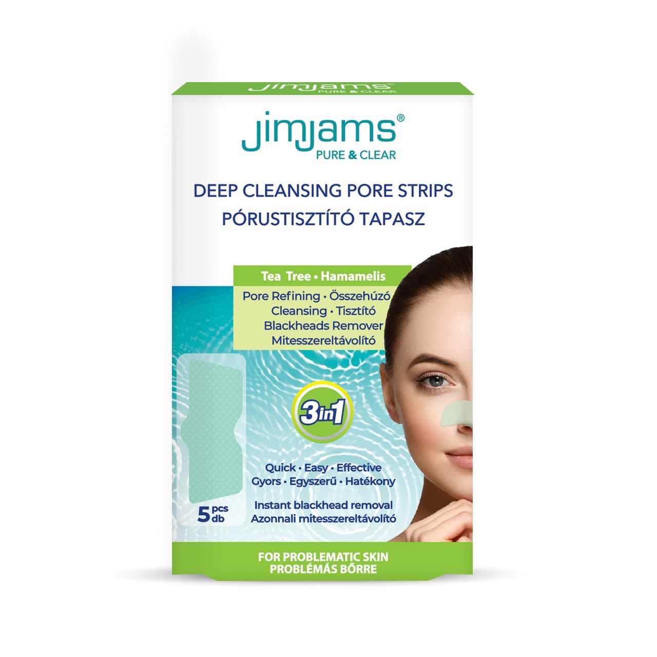 Jimjams Pure & Clear čistiace náplasti na póry 5 ks- 92102
