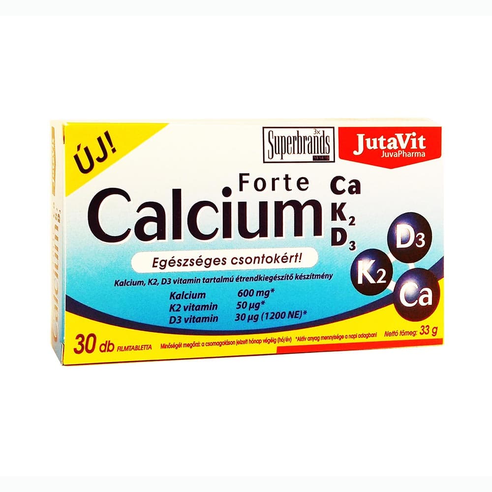 Jutavit Calcium forte + K2 + D3 tablety 30 ks - 53804