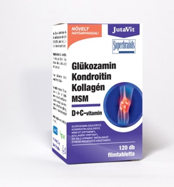 Jutavit Komplexná kĺbová výživa s glukozamínom, chondroitínom, kolagénom, MSM a vitamínmi D3 a C 120 tabliet