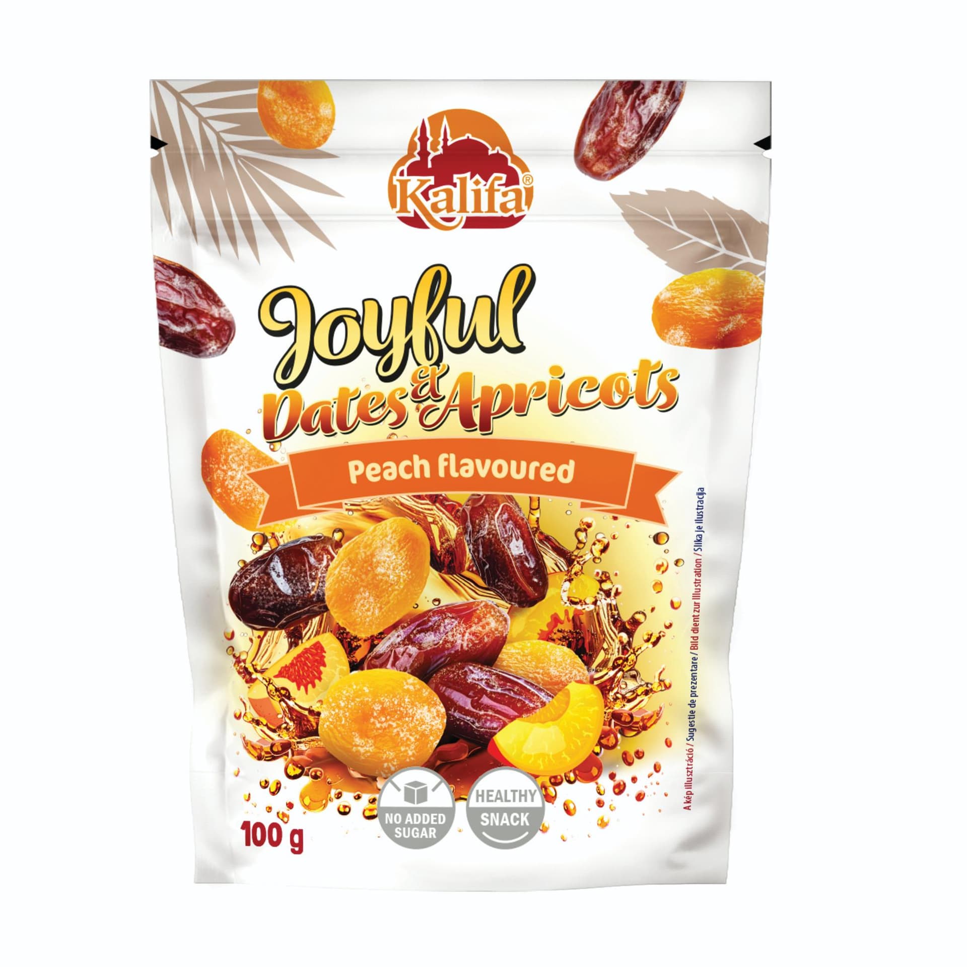 Kalifa joyful sušené marhule-dátum s príchuťou broskyne 100 g