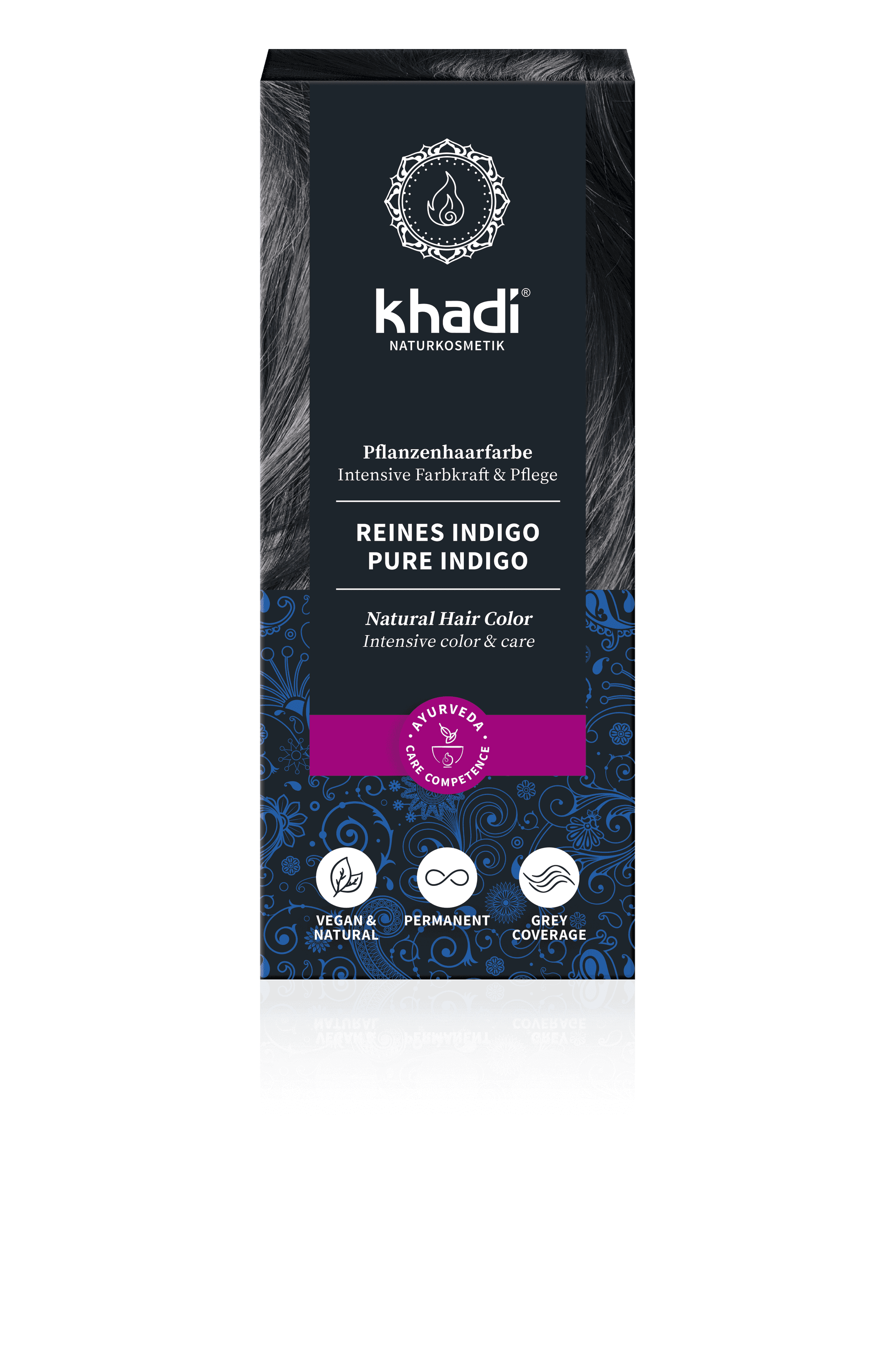 Khadi Rastlinná farba na vlasy - Čisté Indigo - 100g - 31558