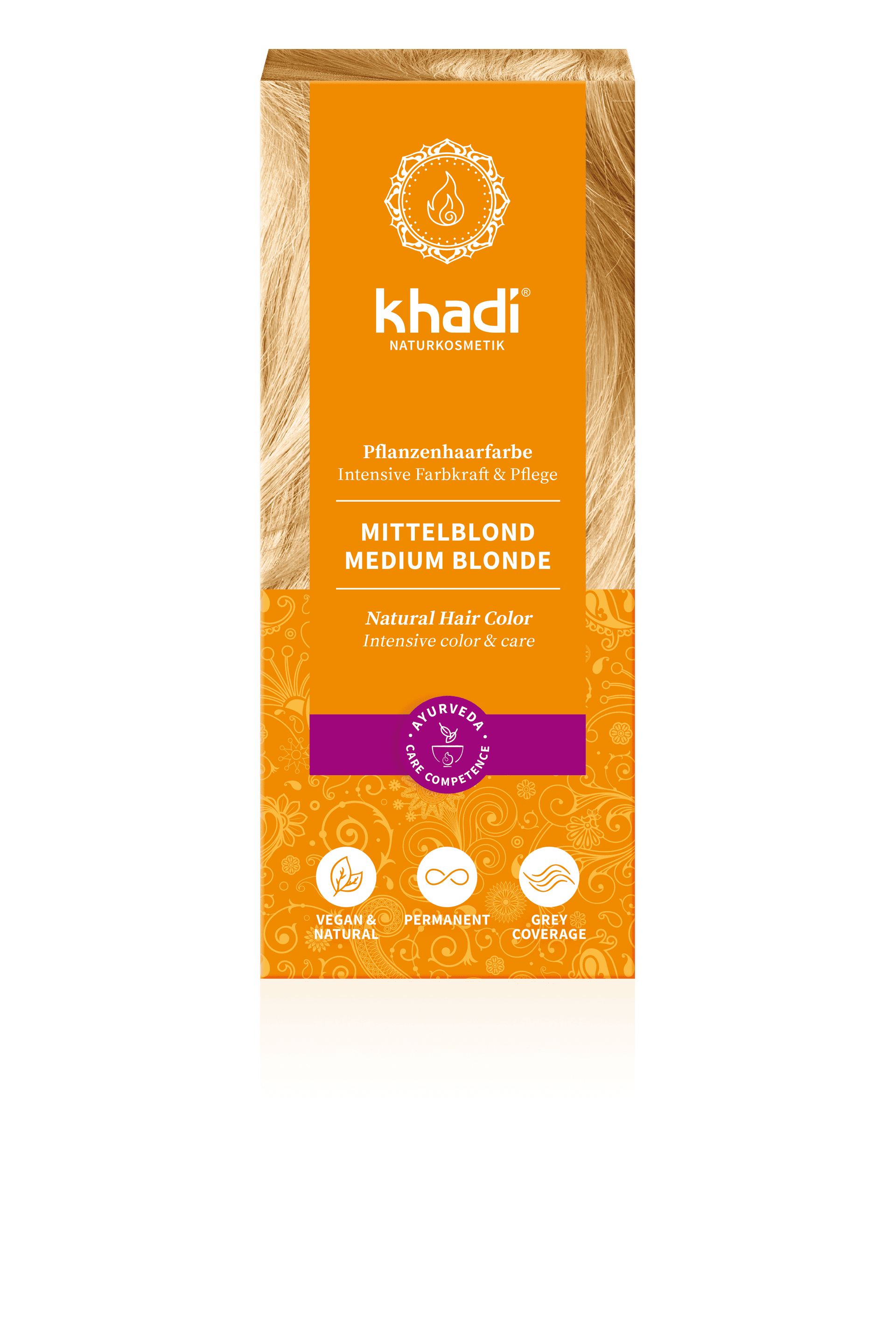 Khadi Bylinná farba na vlasy Stredne blond 100 g - 49252