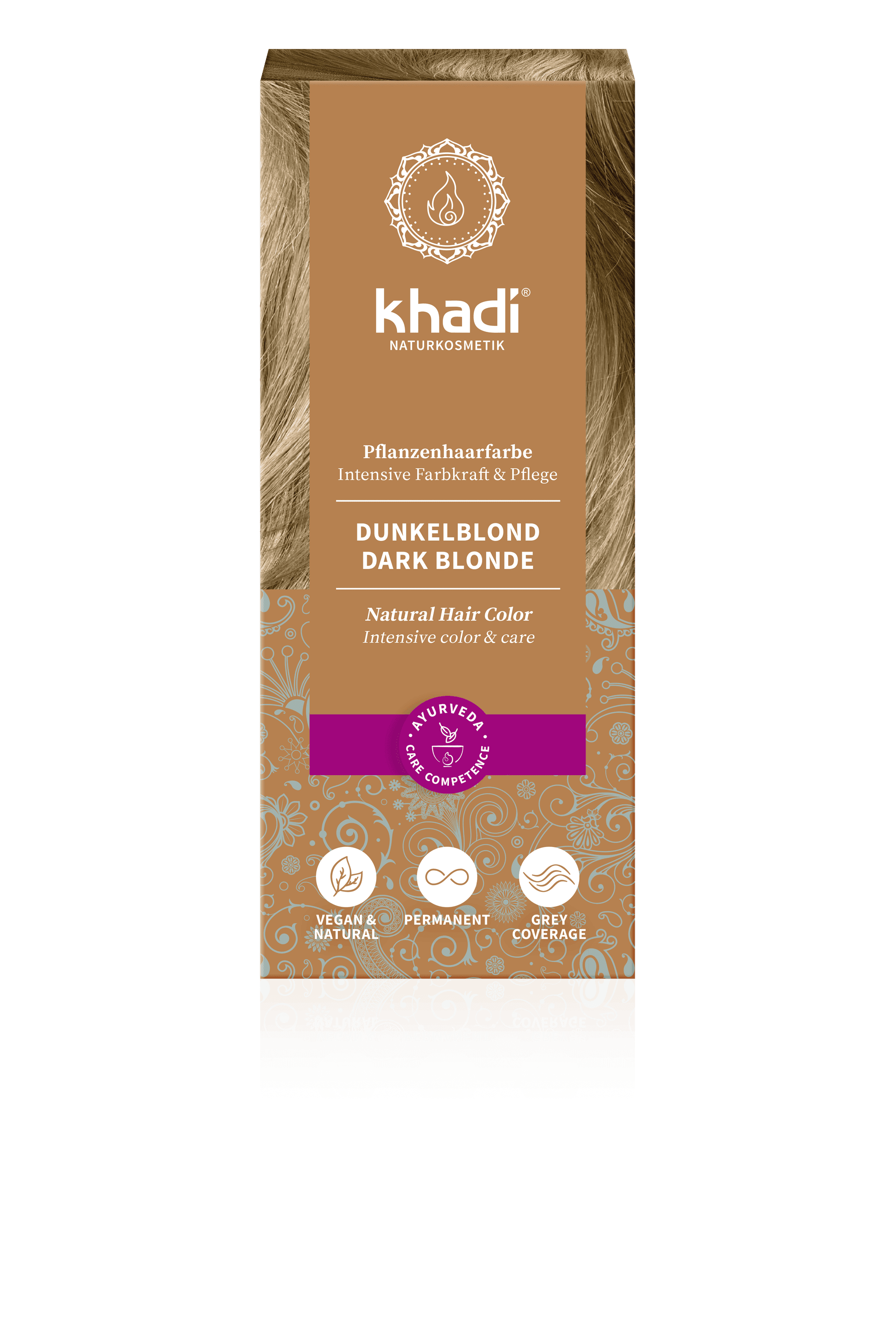 Khadi Bylinná Farba na Vlasy Tmavá Blond 100 g - 58917