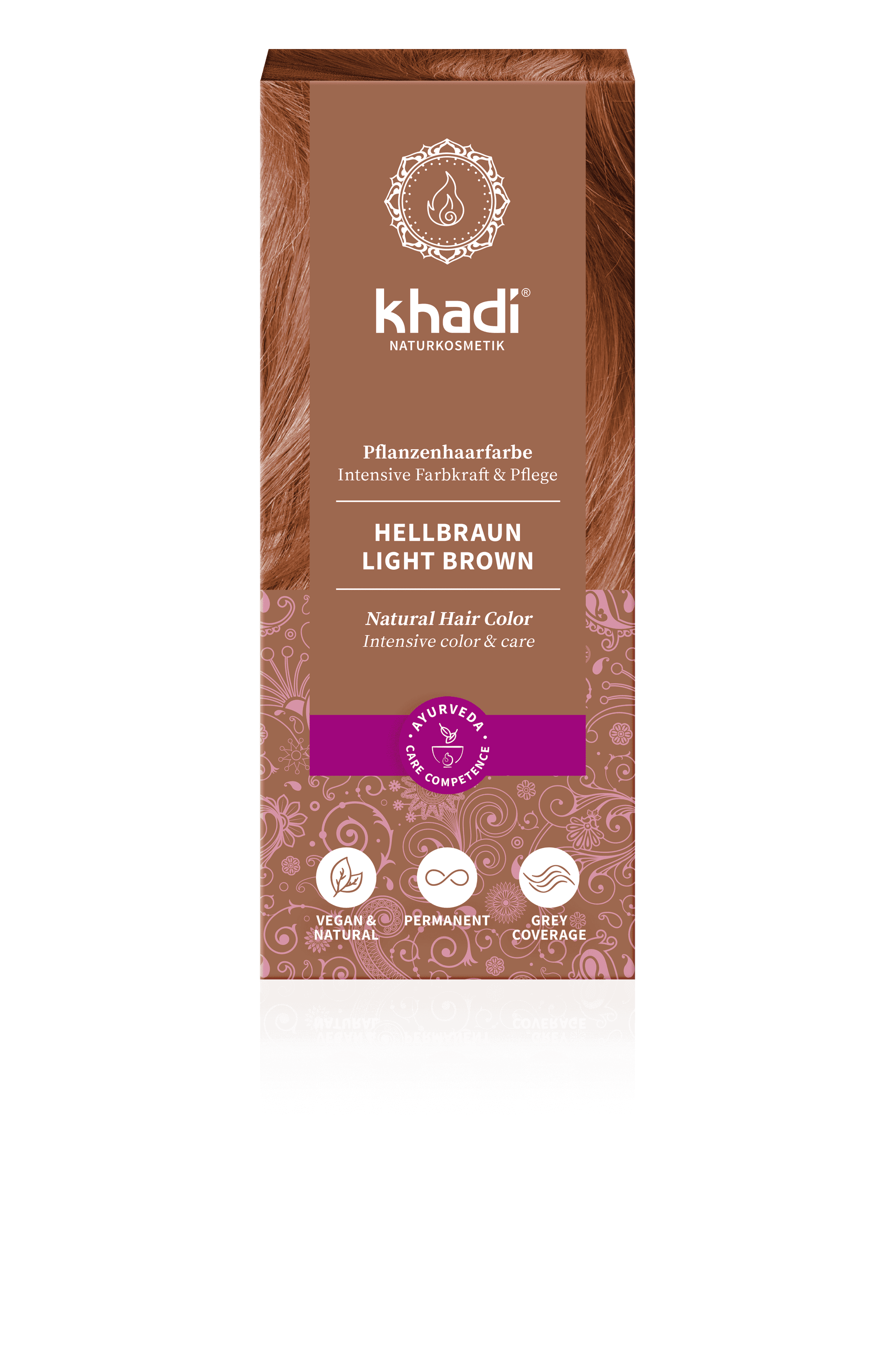 Khadi Bylinná farba na vlasy Svetlohnedá 100 g - 31530