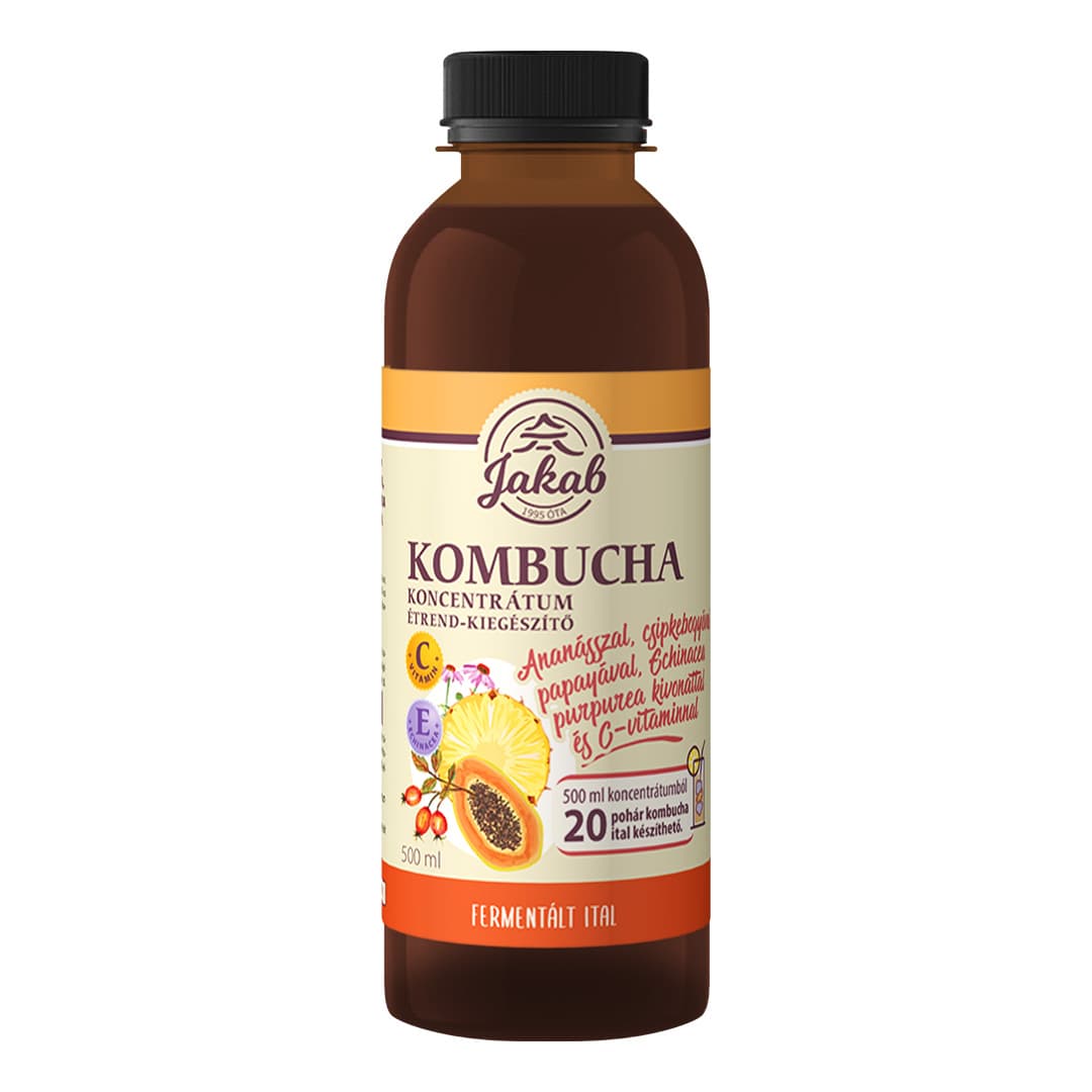 Jakab Kombucha Vitálny Nápojový Koncentrát s Tropickým Ovocím a Vitamínom C 500 ml - 91708