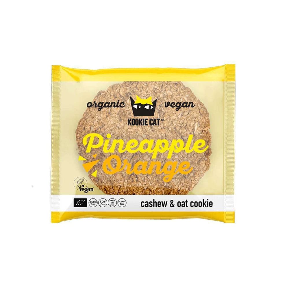 Kookie Cat organické sušienky s ananásom a pomarančom 50 g - 83216
